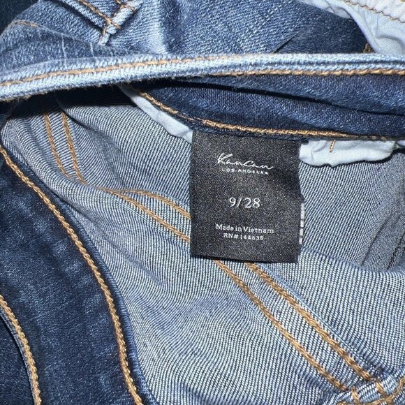 Kancan Jeans Distressed Skinny Chew Hem Size 9/28 High Rise Dark Wash Y1 - Picture 6 of 7